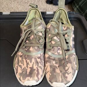 adidas Kids Camouflage Sneakers in Olive and Tan